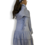 Close to lavender dress matching headpiece