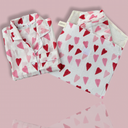 hearts pyjamas