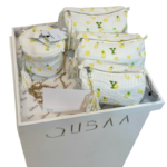 Tray arrangement ( mini vanity - pouches)