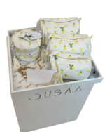 Tray arrangement ( mini vanity - pouches)