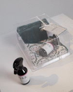Acrylic box ( scent- prayer mat- velvet pouch)