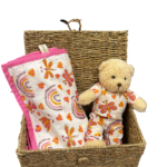 Basket- (teddy bear - blanket)